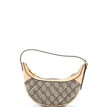 Ophidia Half Moon Bag Print GG Coated Canvas Mini