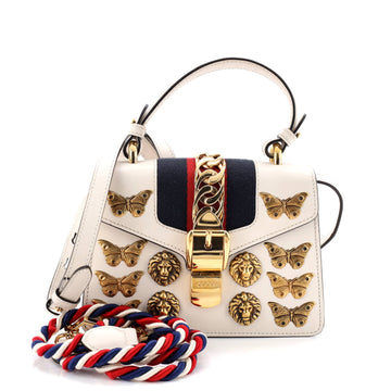 Sylvie Top Handle Bag Embellished Leather Mini