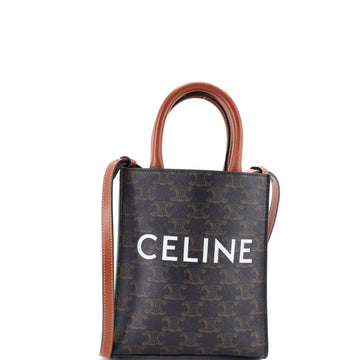Vertical Cabas Tote Triomphe Coated Canvas Mini