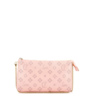 Loubila Chain Clutch Perforated Leather