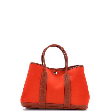 Garden Party Tote Toile and Leather 30
