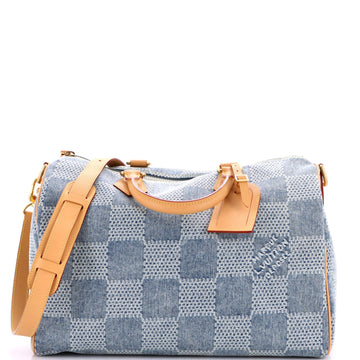 Speedy Bandouliere Bag Damier 3D Denim 40