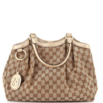 Sukey Tote GG Canvas with Leather Medium