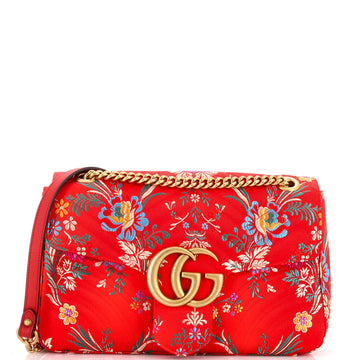 GG Marmont Flap Bag Matelasse Floral Jacquard Medium