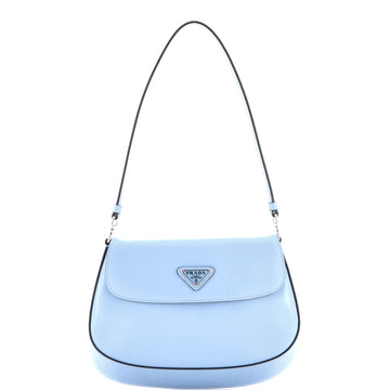 Cleo Flap Shoulder Bag Spazzolato Leather Small