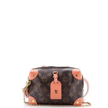 Petite Malle Souple Handbag Monogram Canvas with Leather