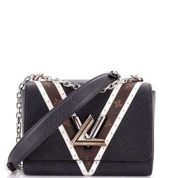 Twist Handbag Epi Leather with Monogram Canvas and Studded Leather MM