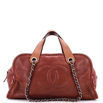 In the Mix Timeless Bowler Bag Iridescent Calfskin and Quilted Glazed Calfskin Large