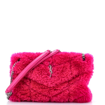 Loulou Puffer Shoulder Bag Quilted Shearling Small