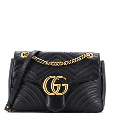 GG Marmont Flap Bag Matelasse Leather Medium