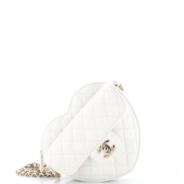 CC in Love Heart Bag Quilted Lambskin