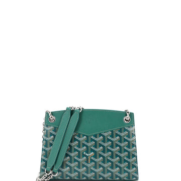 Structured Rouette Chain Shoulder Bag Coated Canvas Mini