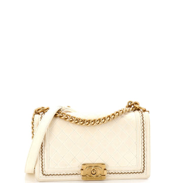 Boy Flap Bag Quilted Lambskin with Chain Detail Old Medium