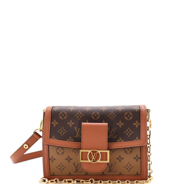 Dauphine Shoulder Bag Reverse Monogram Canvas MM