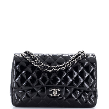 Classic Double Flap Bag Quilted Patent Jumbo