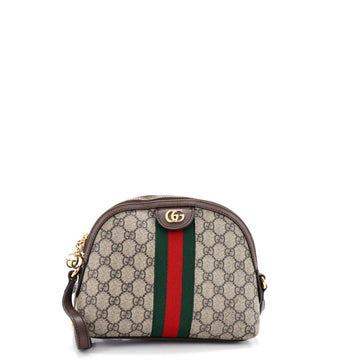 Ophidia Dome Shoulder Bag GG Coated Canvas Small