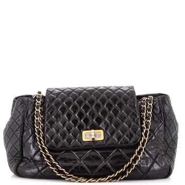 Accordion Reissue Flap Bag Quilted Glazed Calfskin Maxi