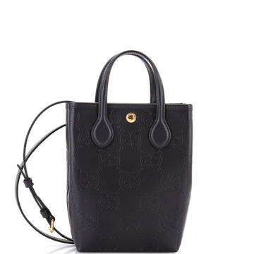 Vertical Tote GG Embossed Leather Mini