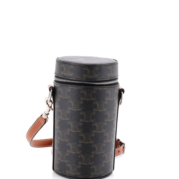 Vertical Cylinder Bag Triomphe Coated Canvas