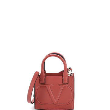 VLogo Signature Pouch Tote Leather Mini