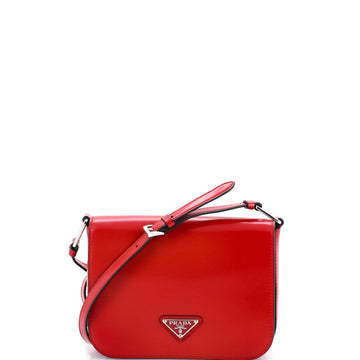 Full Flap Shoulder Bag Spazzolato Leather Small