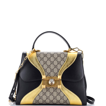 Osiride Top Handle Bag GG Coated Canvas and Leather Medium