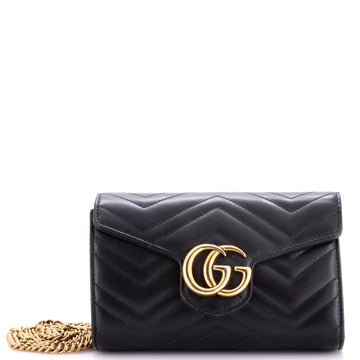 GG Marmont Chain Wallet Matelasse Leather Mini