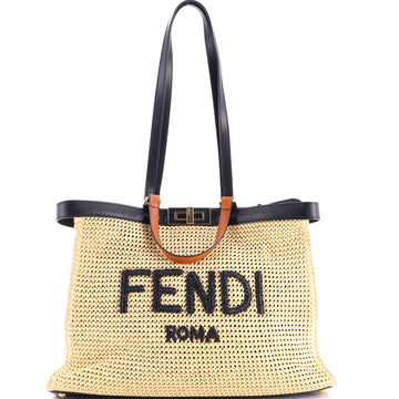 Peekaboo X-Tote Raffia Medium