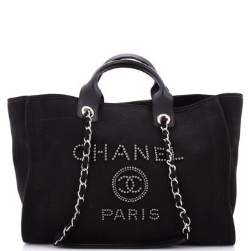 Deauville Tote Pearl Embellished Canvas Medium