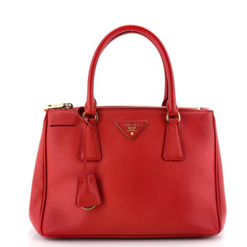Double Zip Lux Tote Saffiano Leather Small