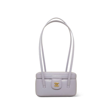 Lavender leather Quilted Preppy Coco Vanity AGHW