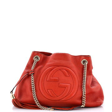 Soho Chain Strap Shoulder Bag Leather Medium