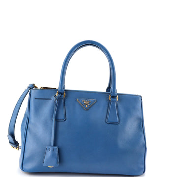 Double Zip Lux Tote Saffiano Leather Small