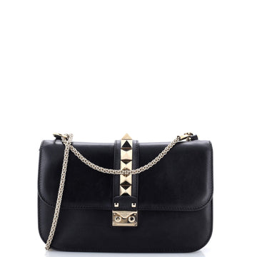 Glam Lock Shoulder Bag Leather Medium