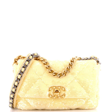 19 Flap Bag Quilted Sequins Medium