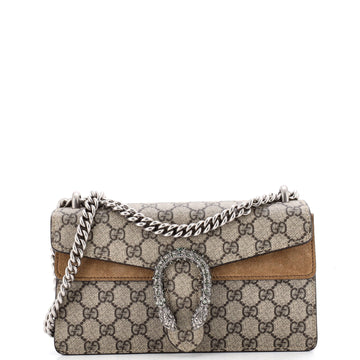 Dionysus Bag GG Coated Canvas with Crystal Embellished Metal Small
