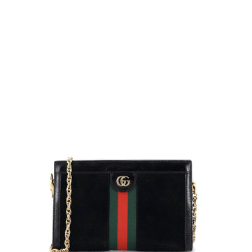 Ophidia Chain Shoulder Bag Suede Small