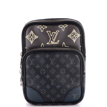 Amazone Sling Bag Patchwork Monogram Eclipse Canvas and Printed Leather