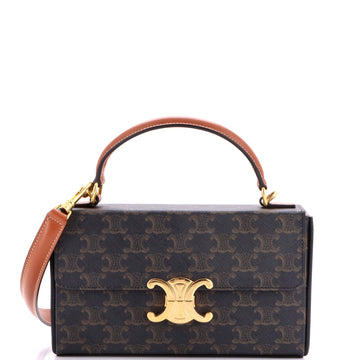 Triomphe Box Top Handle Bag Triomphe Coated Canvas
