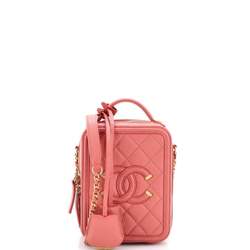 Filigree Vertical Vanity Case Quilted Caviar