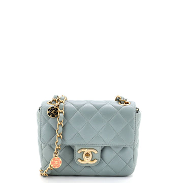 Casino Royale Charms Square Flap Bag Quilted Lambskin with Enamel Mini
