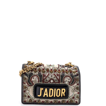 J'Adior Flap Bag Embellished Leather Medium