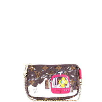 Pochette Accessoires Limited Edition Vivienne Xmas Monogram Canvas Mini