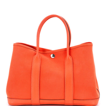 Garden Party Tote Toile and Leather 30