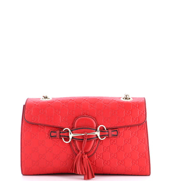 Emily Chain Flap Bag Guccissima Leather Medium
