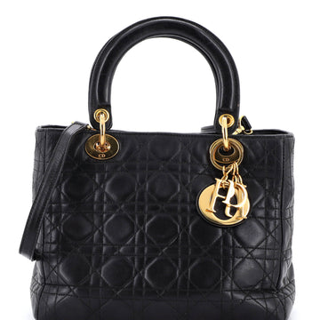 Vintage Lady Dior Bag Cannage Quilt Lambskin Medium