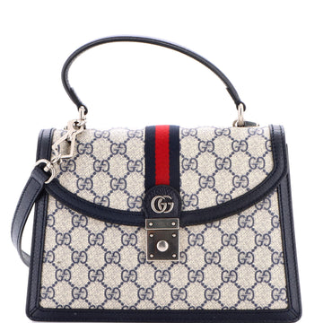 Ophidia Flap Top Handle Bag GG Coated Canvas Small