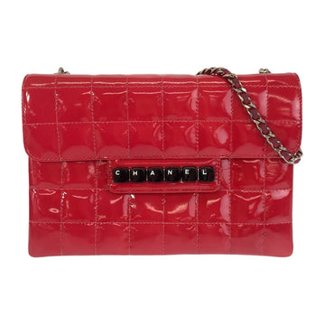 Top Quality Chanel Vintage Chocolate Bar Patent Leather Handbag