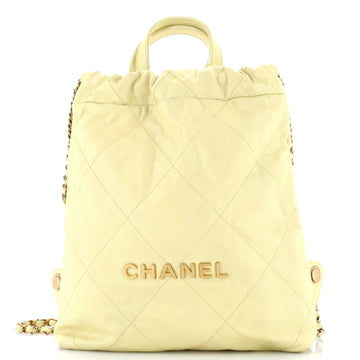 22 Chain Backpack Quilted Calfskin Medium