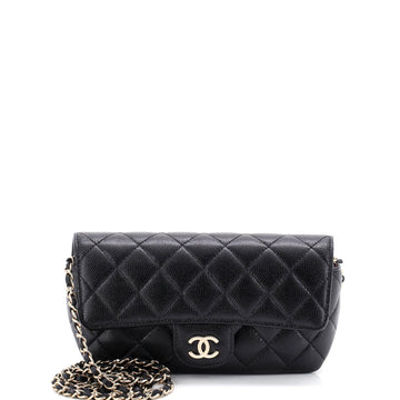 Classic Sunglasses Case with Chain Quilted Caviar